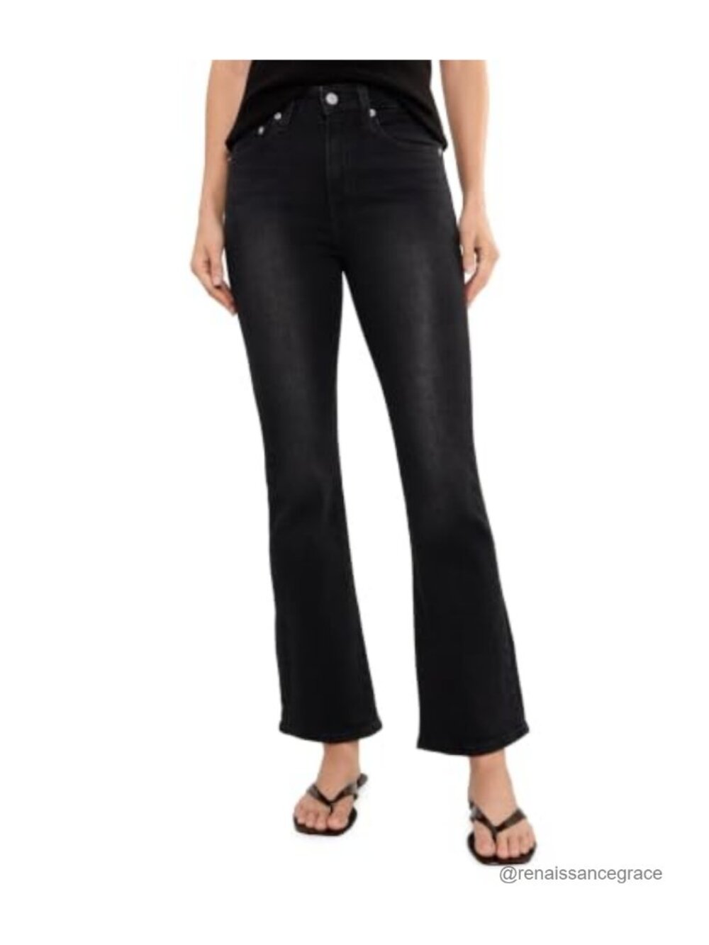 High Rise Bootcut Jeans Stretch Denim Slim Fit Curvy